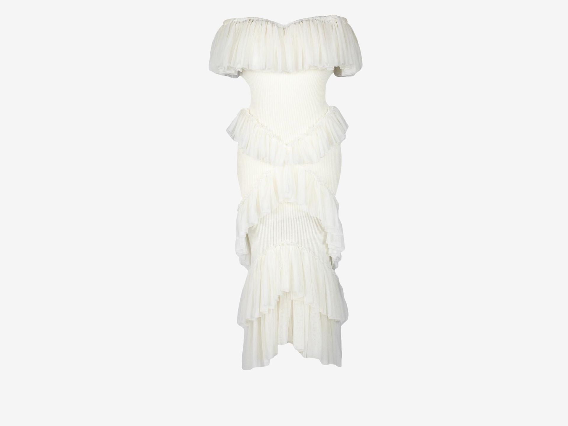 White Ruffle Dress