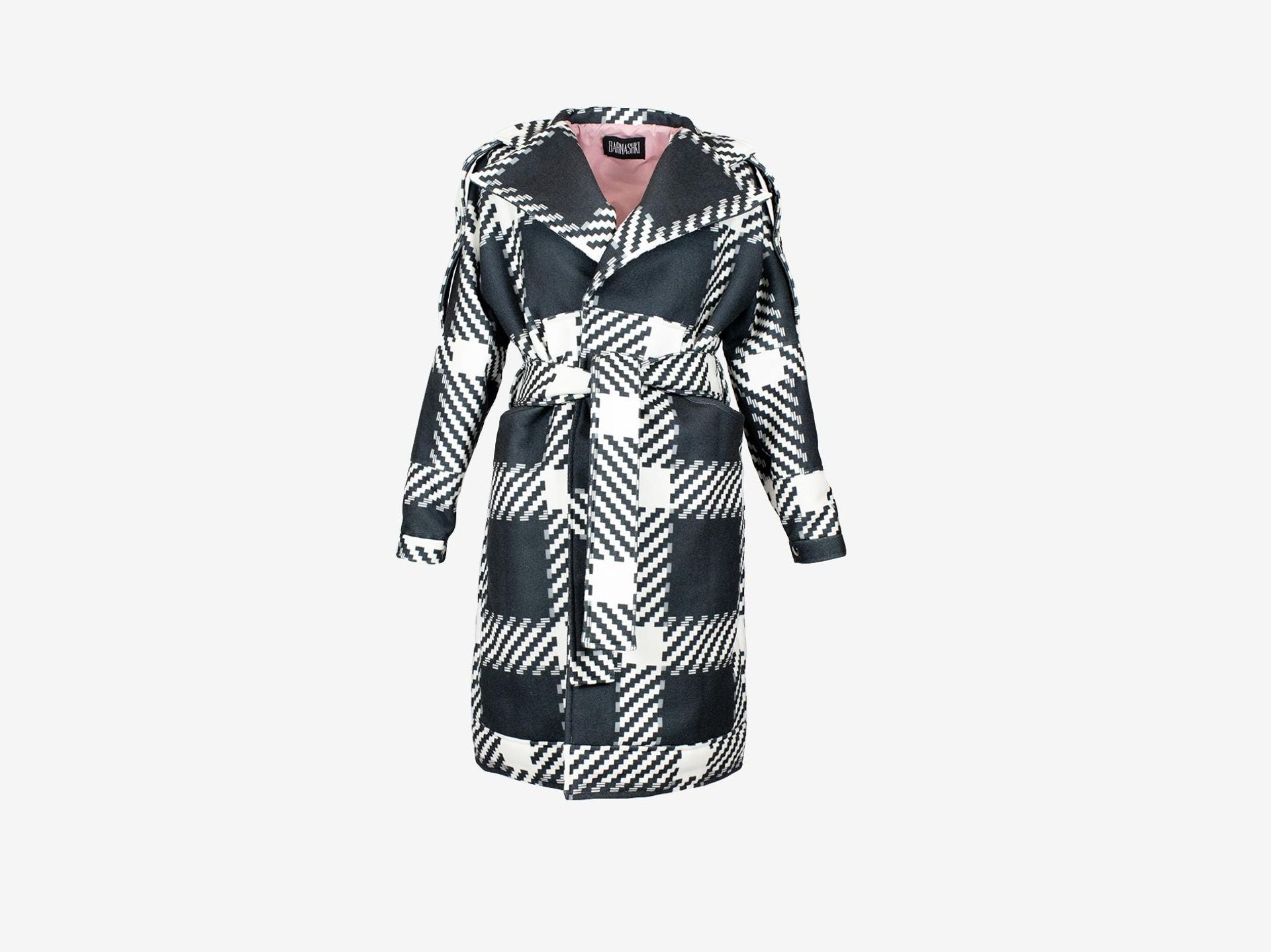 Anthracite Checkered Coat