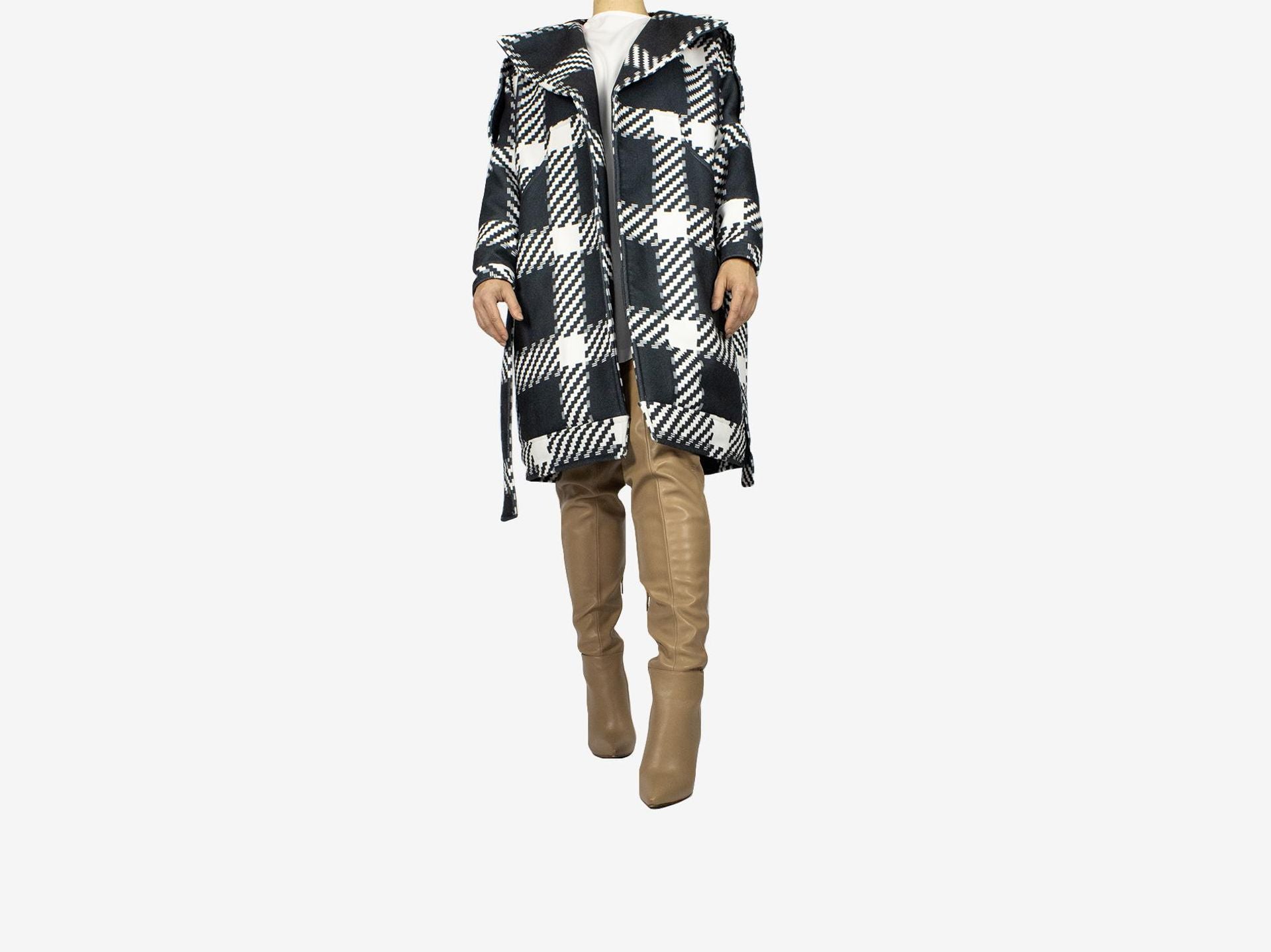 Anthracite Checkered Coat