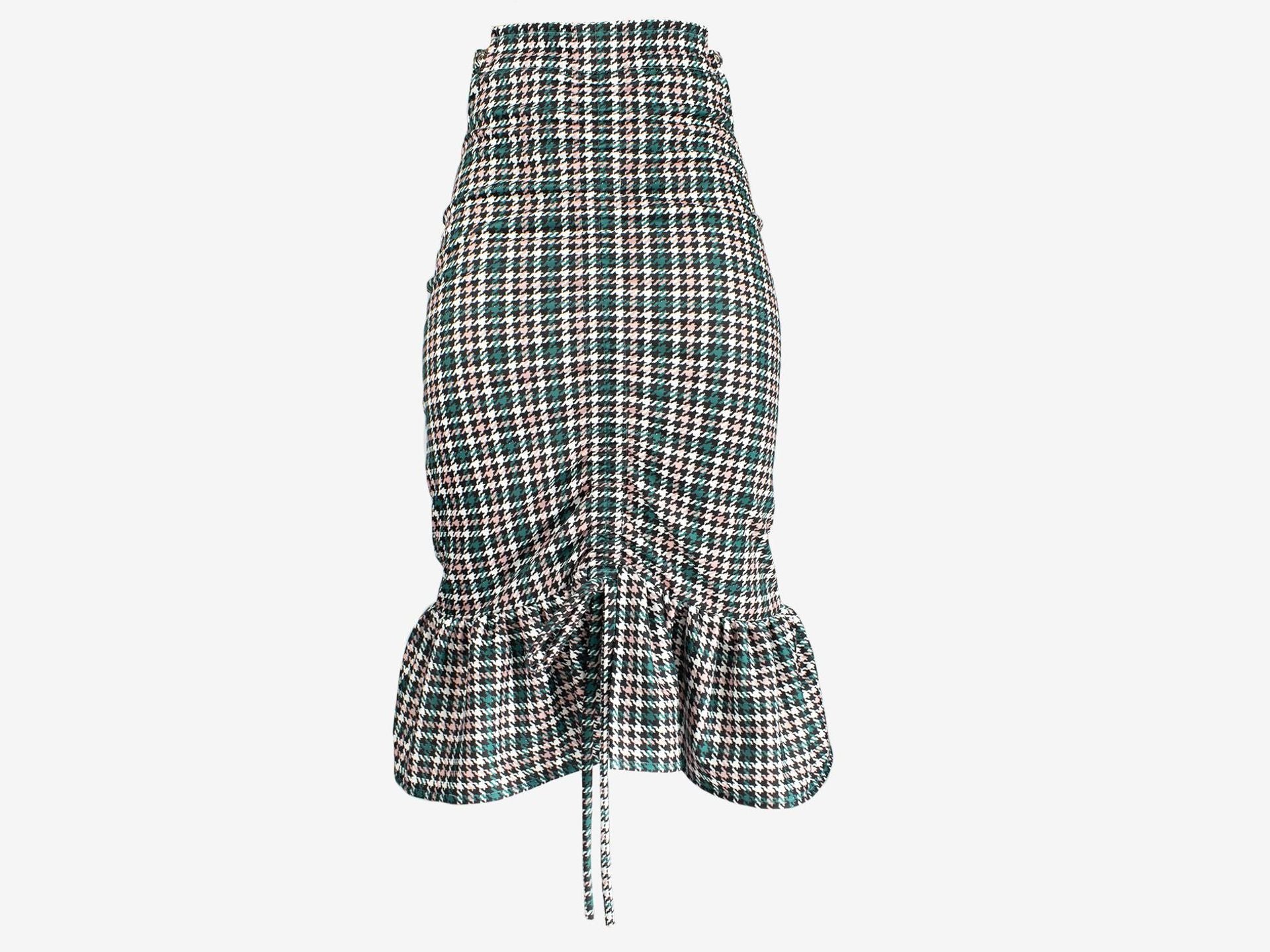 Tartan-Shepherd's Check Skirt